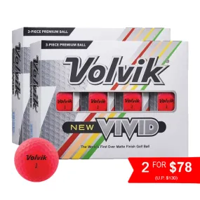 Volvik NEW Vivid Golf Balls - Pink 2 for $78