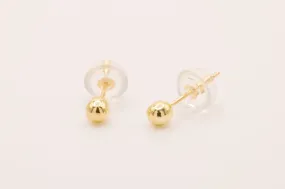 Wholesale Ball Stud Earrings 14K Yellow Gold 3mm