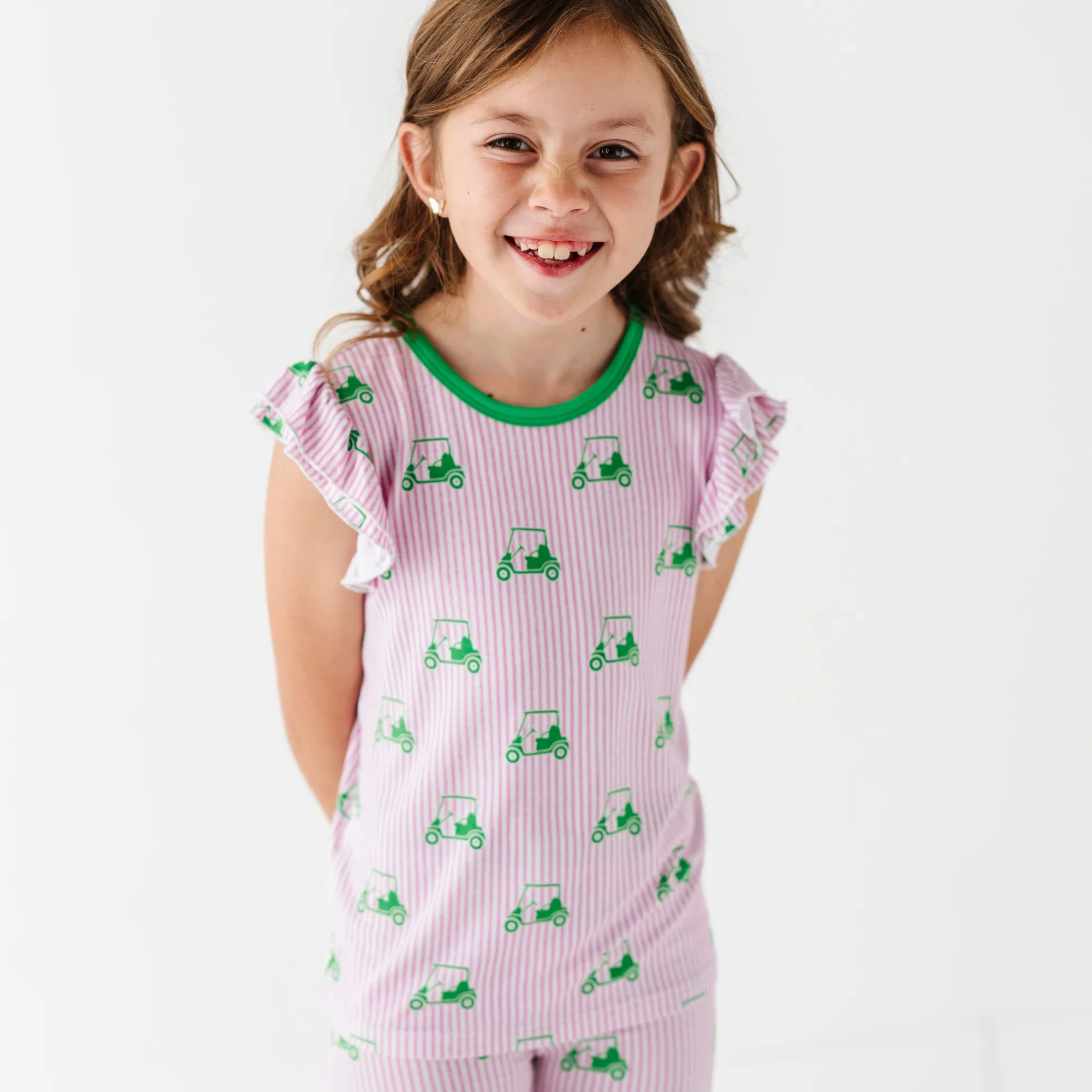 Who's Your Caddy? Pink Golf Ruffle Pajamas Toddler/Kids