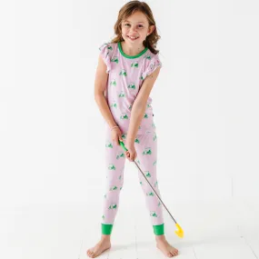 Who's Your Caddy? Pink Golf Ruffle Pajamas Toddler/Kids