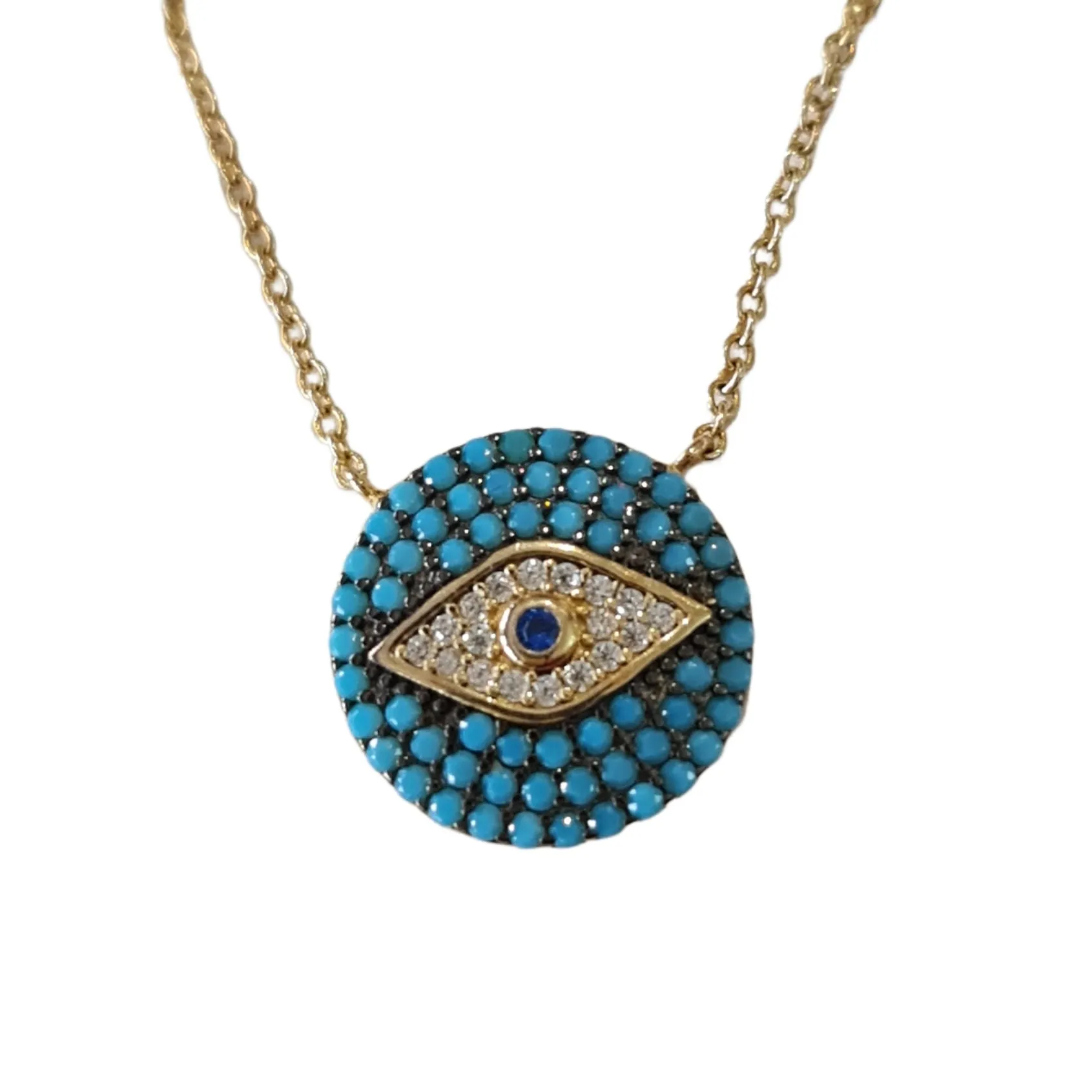 Zara evil eye necklace Gold